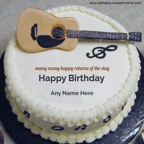 Guitar Birthday Wishes Cake Edit With Boys Name